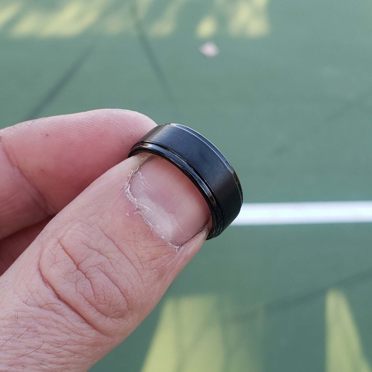 ETOT Black Tungsten Ring for Men 8mm Band - Gaboni Jewelers