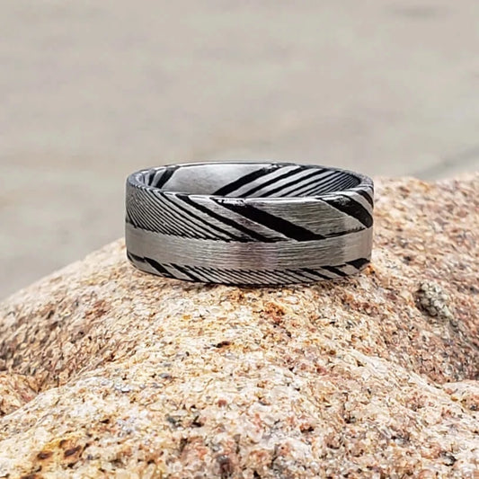 UPEX Damascus Steel Ring for Men