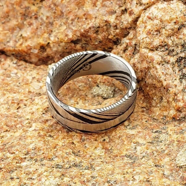 UPEX Damascus Steel Ring for Men