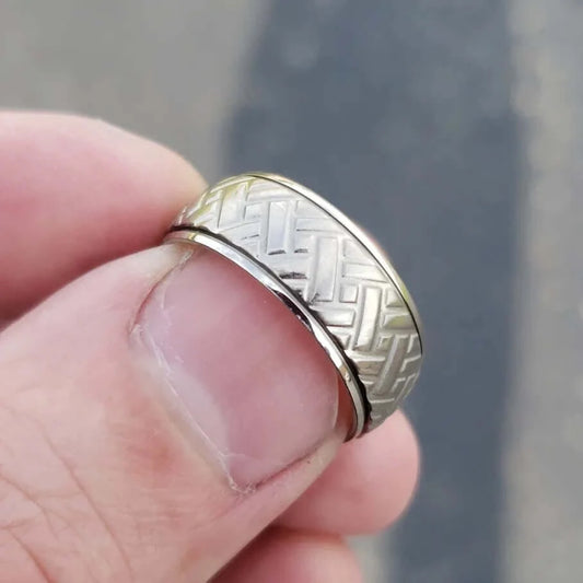 LEON Titanium Car Tire Wedding Ring