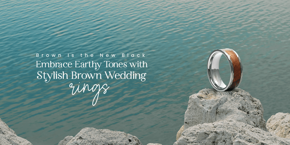 El marrón es el nuevo negro: ¡adopte los tonos tierra con elegantes anillos de boda marrones!