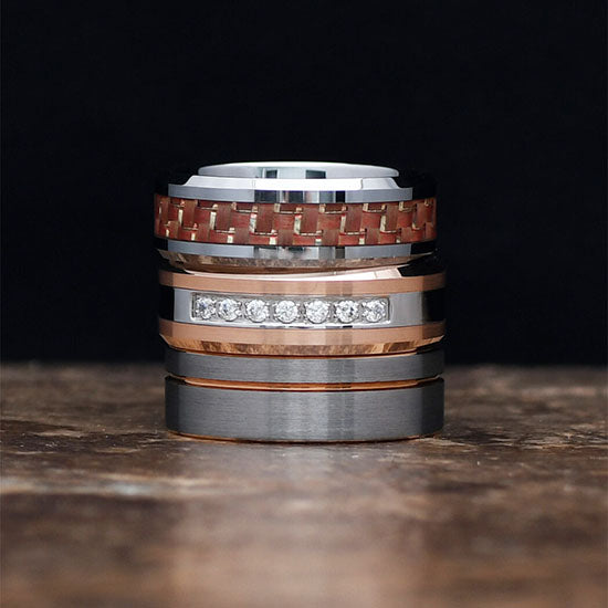 Men's Rose Gold Wedding Bands Rings | Gaboni Jewelers
