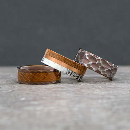 Brown Wedding Rings and Bands For Men | Gaboni jewelers