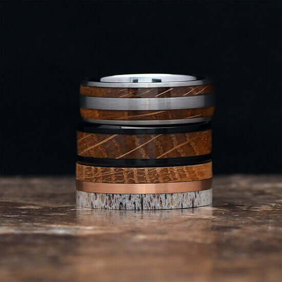 Whiskey Barrel Wedding Bands​ For Men | Gaboni Jewelers
