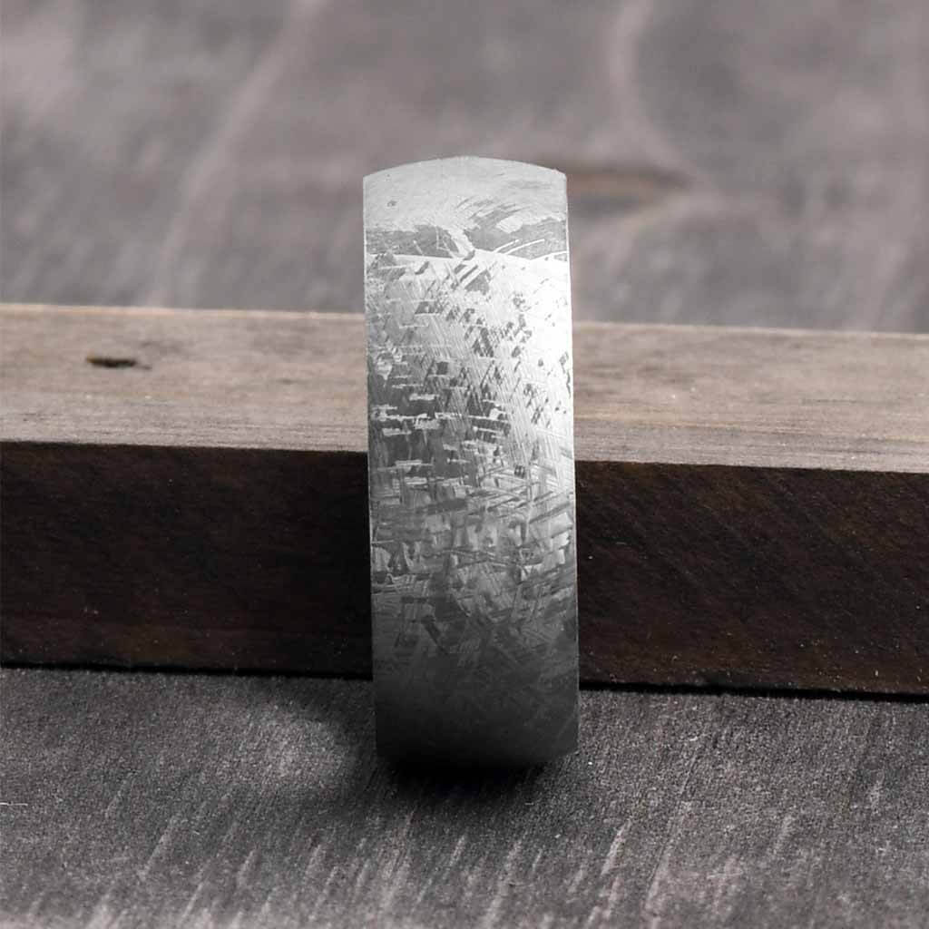 Meteorite Ring for Men 8mm Domed - SPX 2 - Gaboni Jewelers