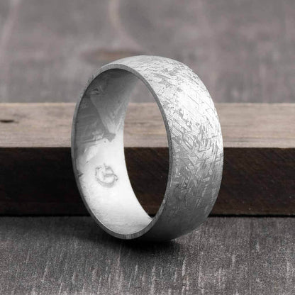 Meteorite Ring for Men 8mm Domed - SPX 3 - Gaboni Jewelers