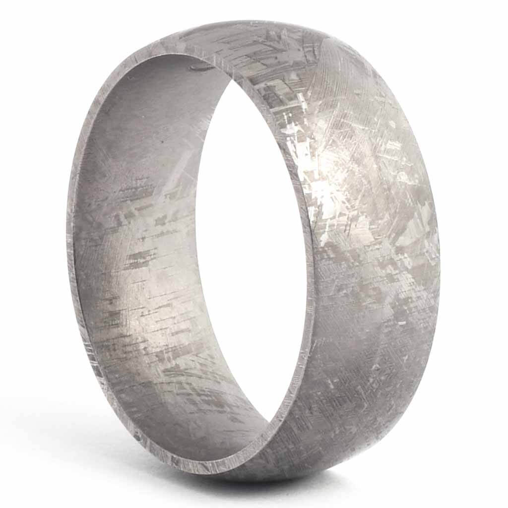 Meteorite Ring for Men 8mm Domed - SPX -Gaboni Jewelers