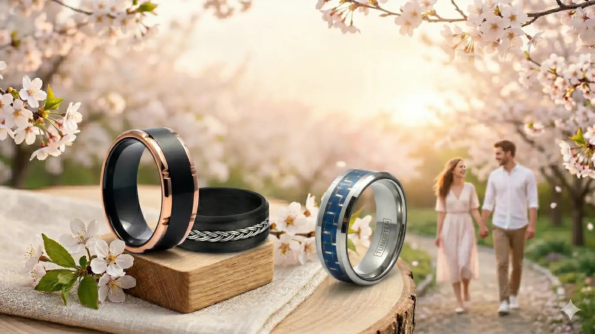 The Spring Awakening Flash Sale Unique Men's Wedding Bands - Gaboni Jewelers