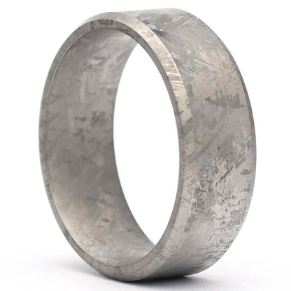 Meteorite Wedding Ring for Men Beveled - MARS