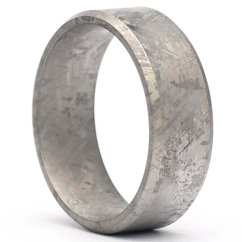 Meteorite Ring for Men Beveled MARS - Gaboni Jewelers
