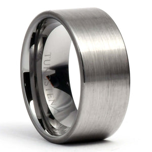 PIPES 10mm Tungsten Carbide Ring Brushed Pipe Cut