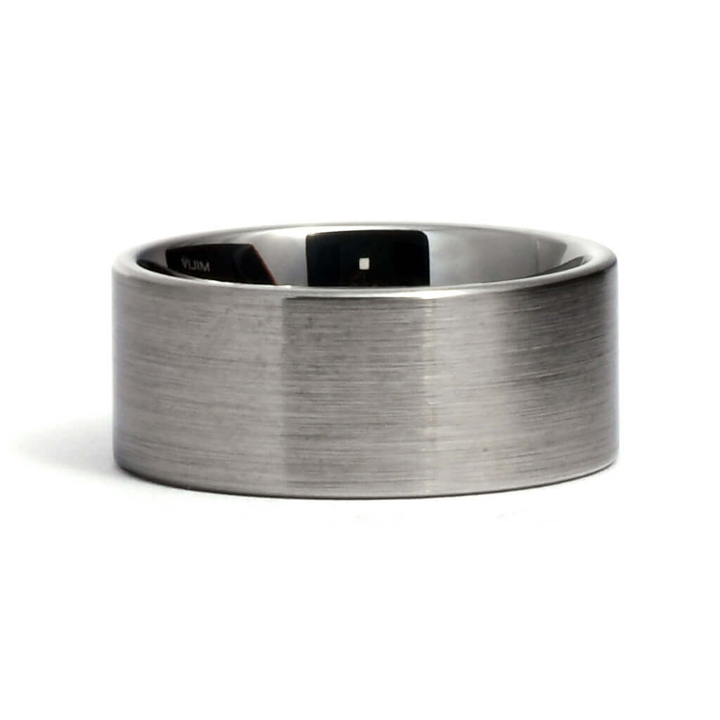 ROHRE 10 mm Wolframcarbid-Ring, gebürsteter Rohrschnitt