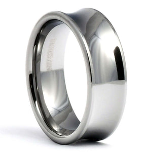MOLIN Concave Tungsten Ring Unisex Infinity Wedding Band