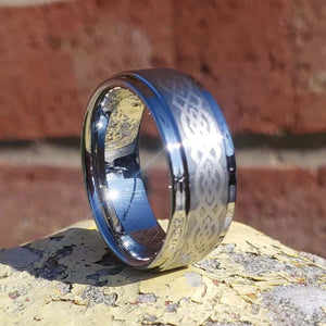 PATOR Knot Tungsten Carbide Celtic Ring Polished Step Edges