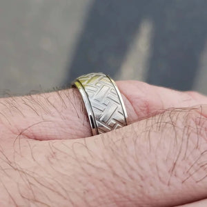 LEON Titanium Car Tire Wedding Ring