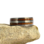 JOHNNIE Whiskey Barrel Men's Wedding Ring in Tungsten e - Gaboni Jewelers