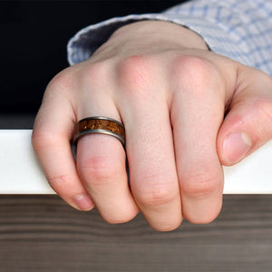 Wood / Tungsten Men's Ring - CESAR