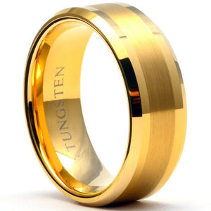 HONOR Gold Plated Tungsten Wedding Band - Gaboni Jewelers