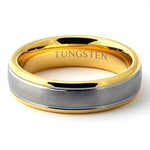 KROMIC 6mm Tungsten Wedding Band Women Men Gold-Tone - Gaboni Jewelers