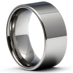 LULO 10mm Men's Tungsten Ring for Him Polished Shiny Pipe Cut - Gaboni Jewelers