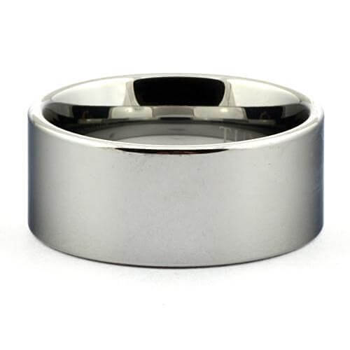 LULO 10mm Men's Tungsten Ring for Him Polished Shiny Pipe Cut - Gaboni Jewelers