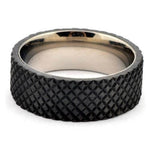 MITOG Forged Carbon Ring Squared Design - Gaboni Jewelers