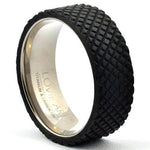 MITOG Forged Carbon Ring Squared Design - Gaboni Jewelers