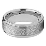 PATOR Knot Tungsten Carbide Celtic Ring Polished Step Edges - Gaboni Jewelers