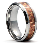 PIKO Tungsten Carbide Ring Pink Carbon-Fiber Inlay - Gaboni Jewelers