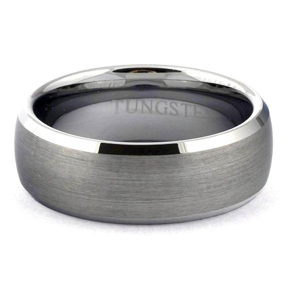 THORS 8mm Tungsten Ring with Matte Finish & Beveled Edge - Gaboni Jewelers