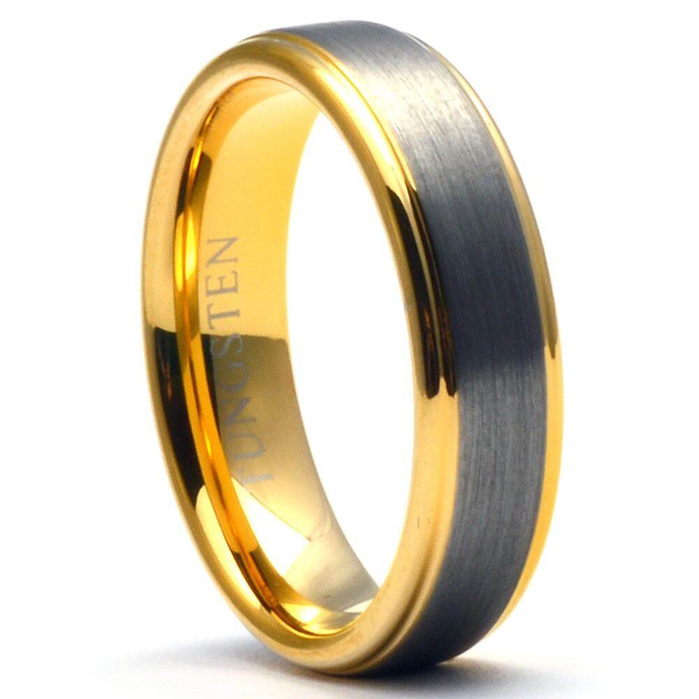 Modern Two-Tone Wedding Ring - Gaboni Jewelers