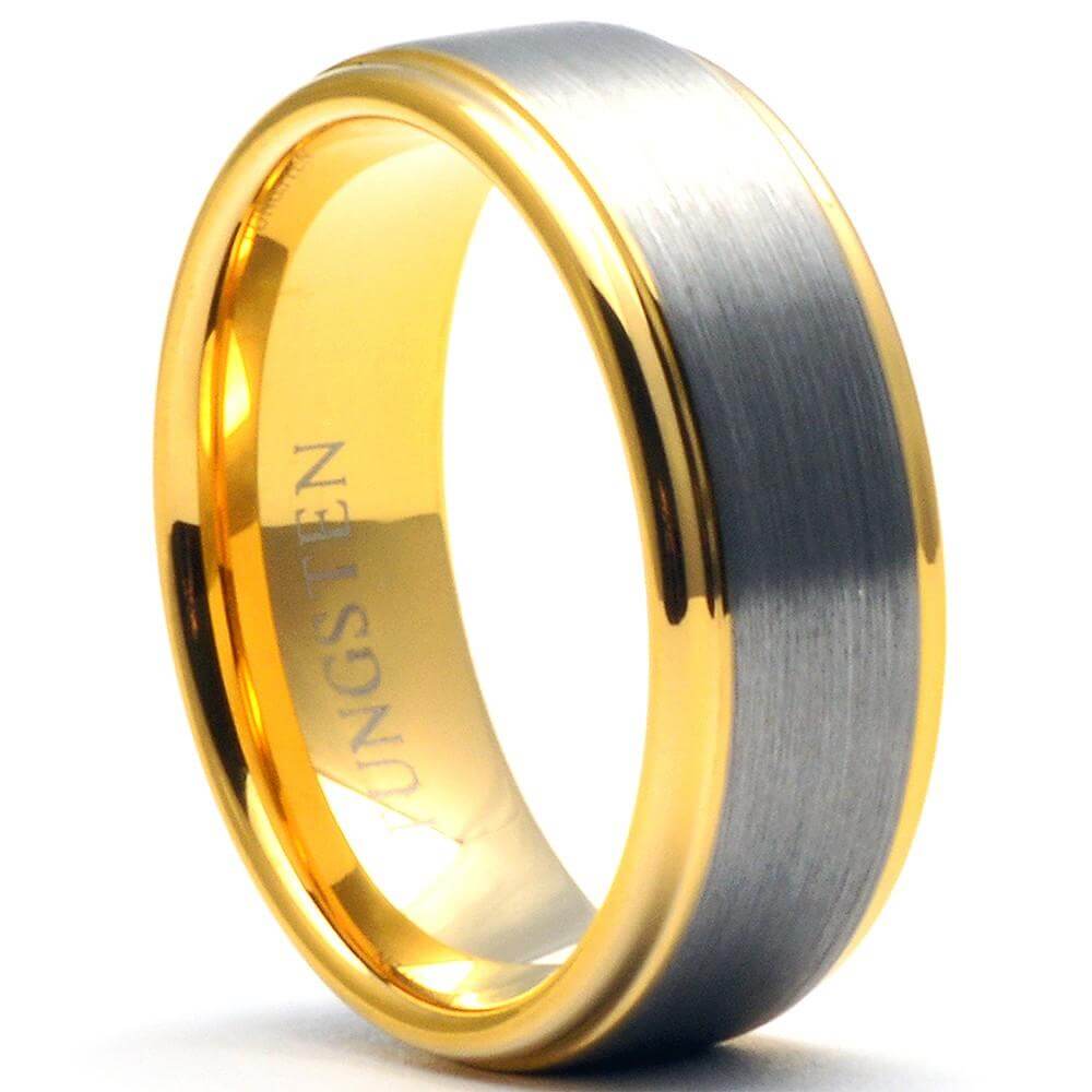 Modern Two-Tone Wedding Ring - Gaboni Jewelers